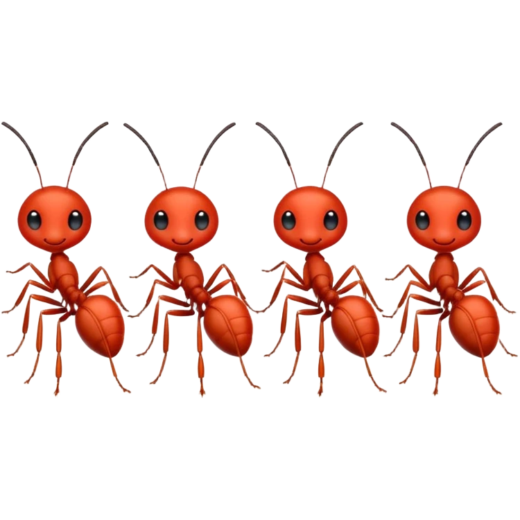 cute red ants emoji