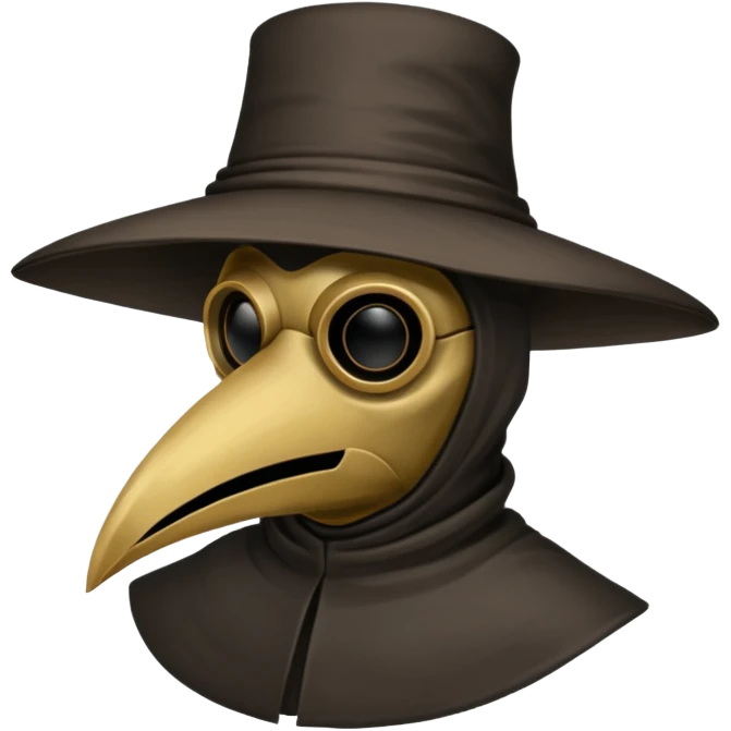 plague doctor mask no hat straight forward emoji