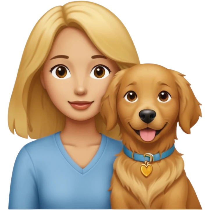 woman with dog emoji