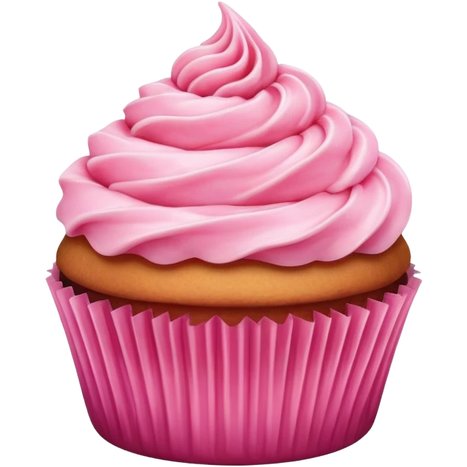 cupcake with pink icing emoji