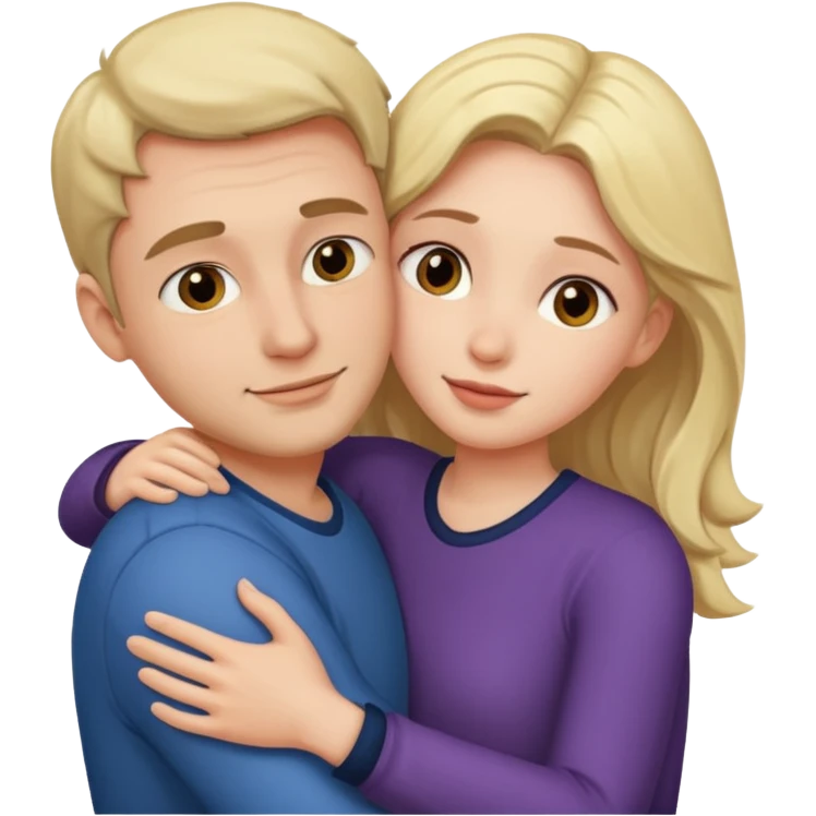 man hugging woman emoji