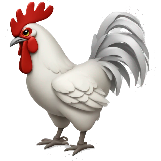  white boxing rooster emoji
