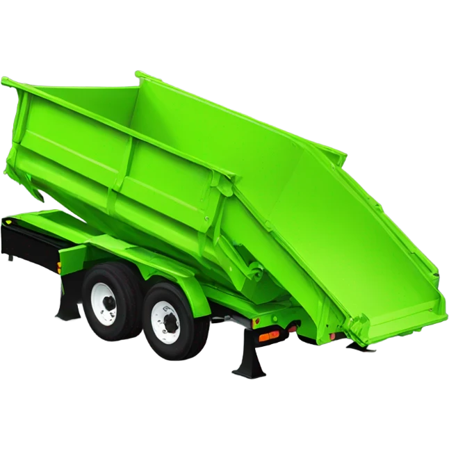 Médium duty dump trailer neon green emoji