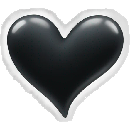 Black heart with white Sparks emoji