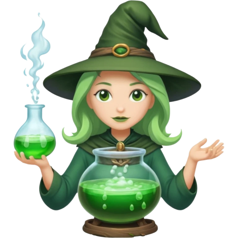green witch cooking potion emoji