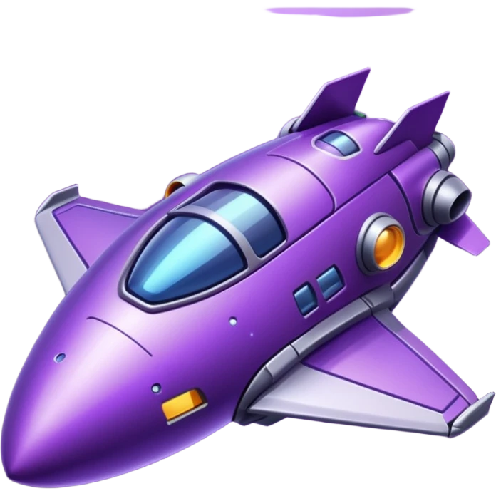 glitter purple spaceship emoji
