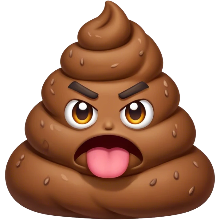 Angry poop emoji