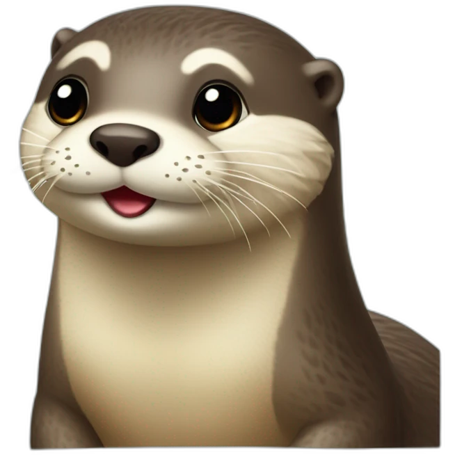 Loutre qui fait un bisous emoji