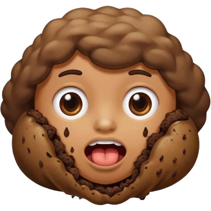 Poo coming out of the mouth emoji