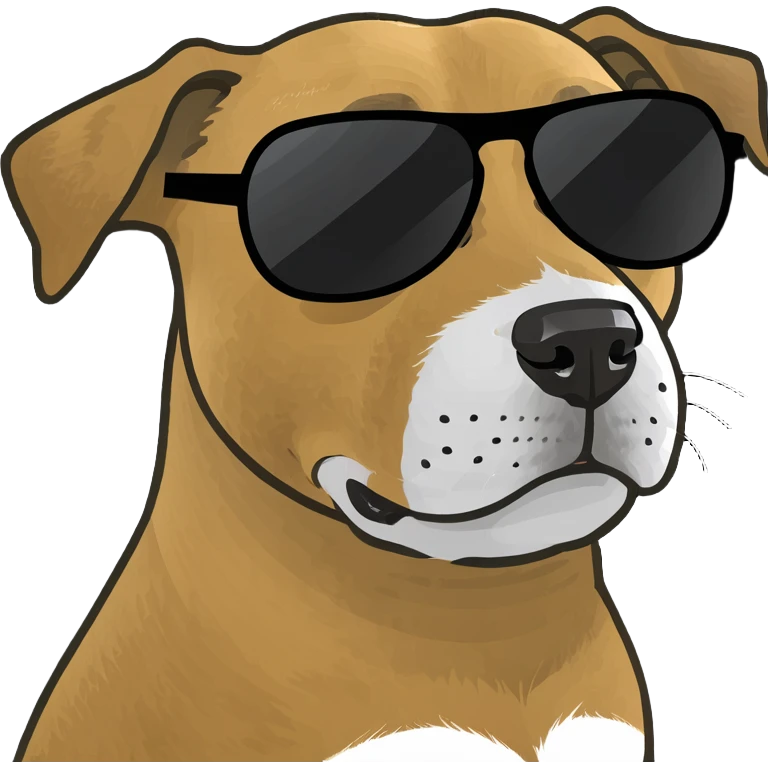 Dog with sunglasses  emoji