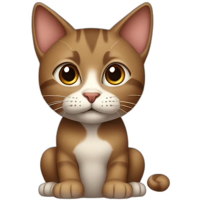 siamês cat marron emoji