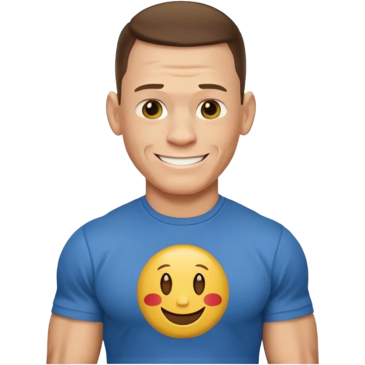 John cena emoji wearing t-shirt u can't c me emoji