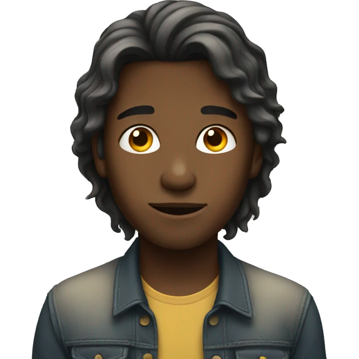Boy with long hair  emoji