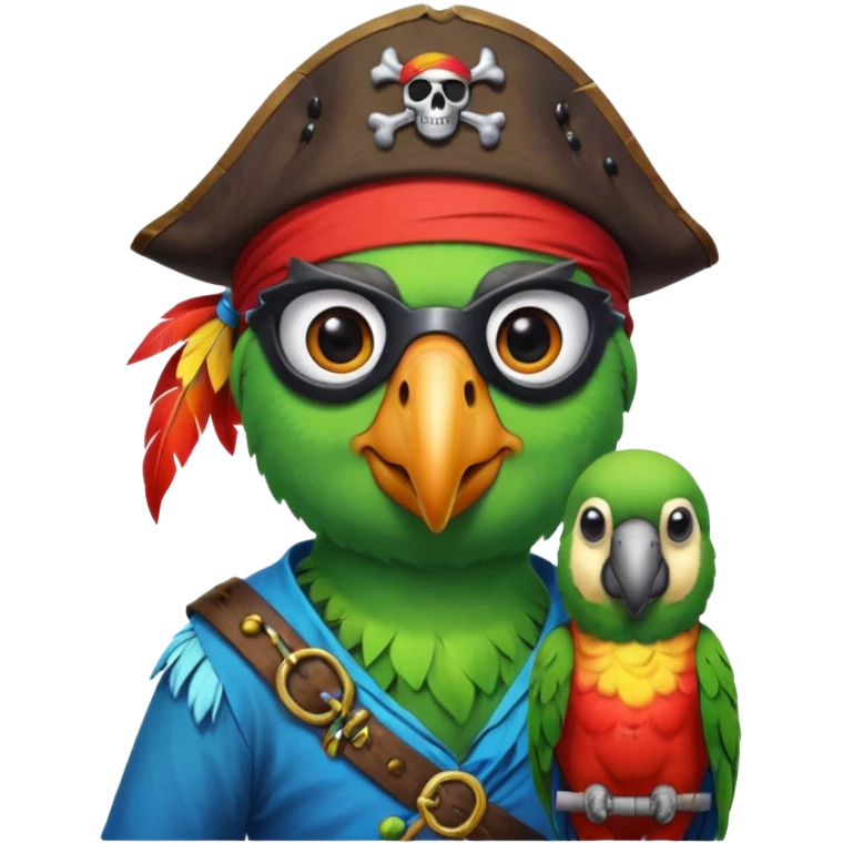 pirate and parrot emoji