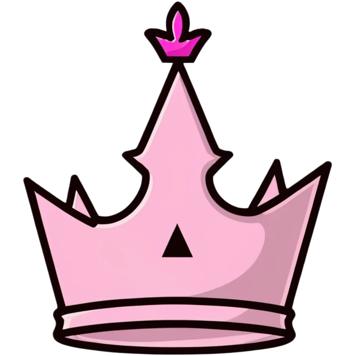 Pink crown emoji