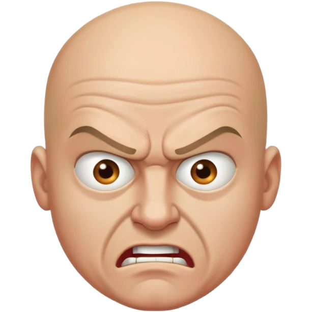 autista pelato arrabbiato senza sopracciglia  emoji