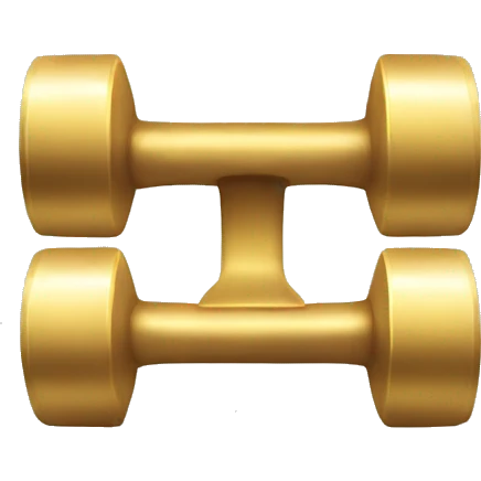 gold dumbell emoji
