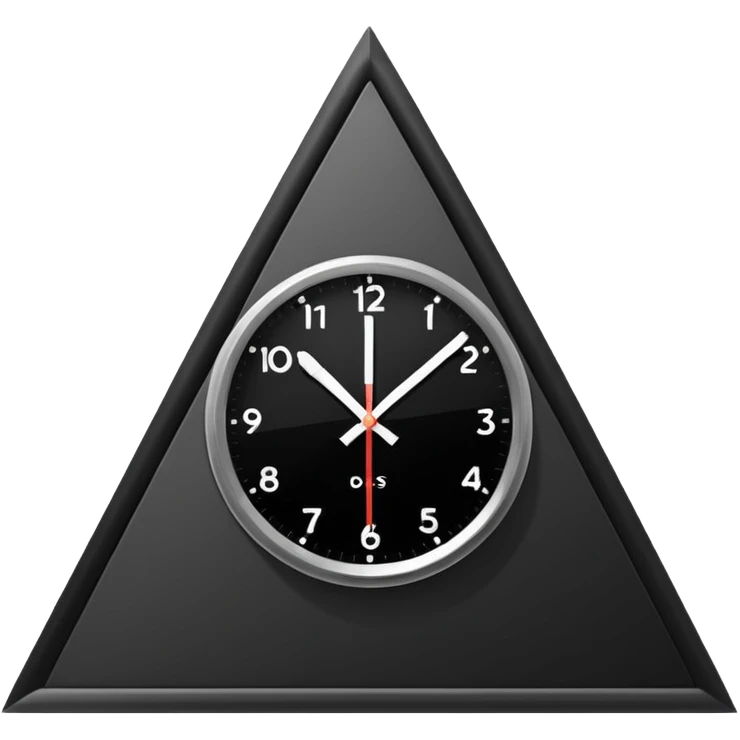 black gnomon clock emoji
