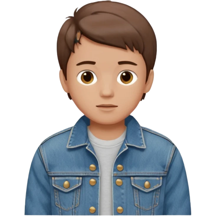 80s boy that wears denim jacket emoji