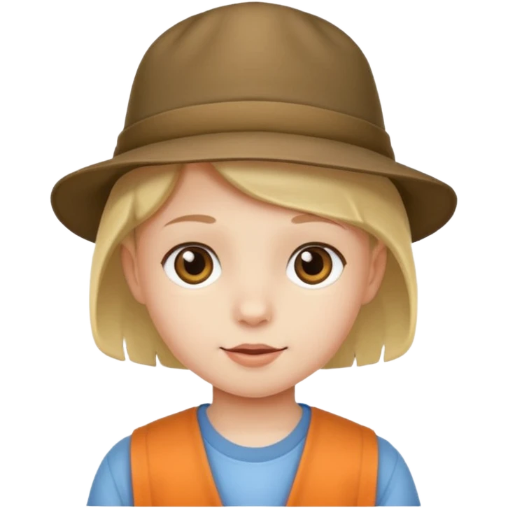 child with hat emoji