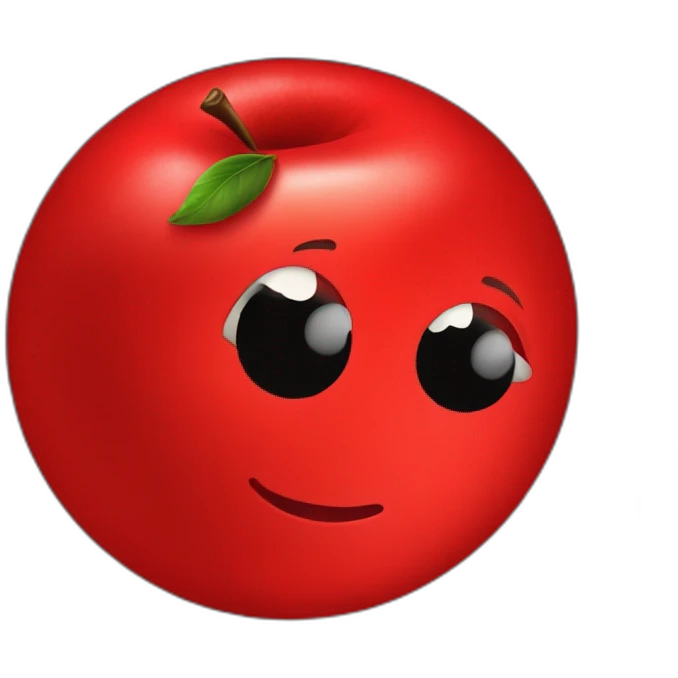 red apple on dark background emoji