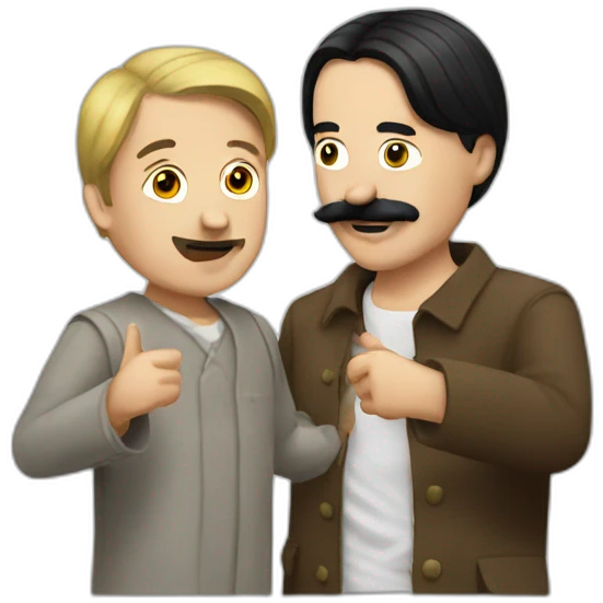 Hitler partying with jesus realistically emoji