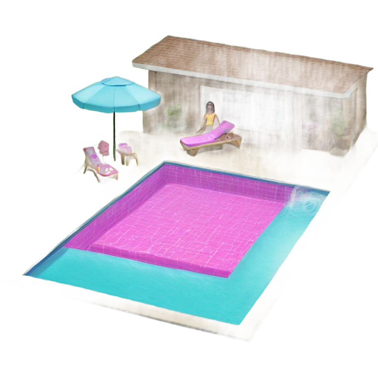 Barbie's swimming pool emoji