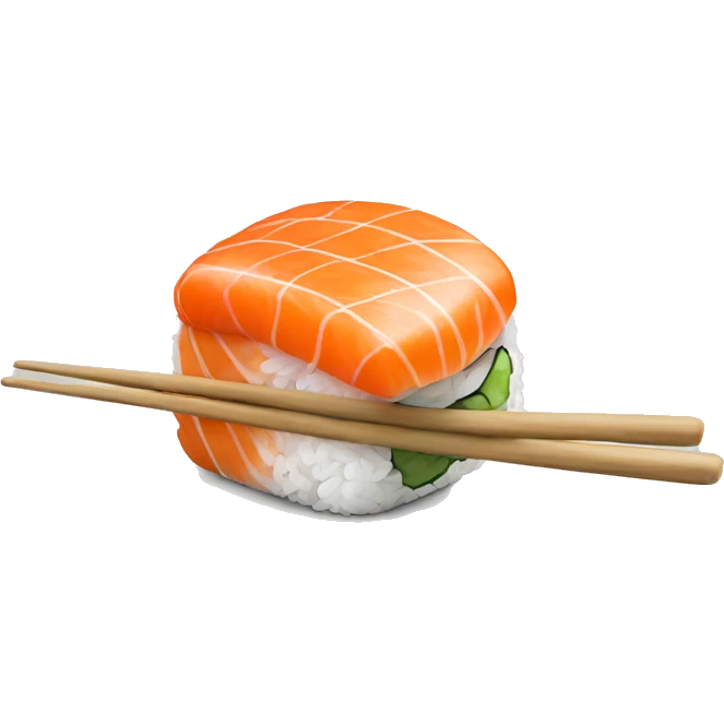 sushi with a face emoji