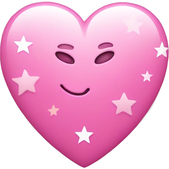 Pink heart with stars emoji