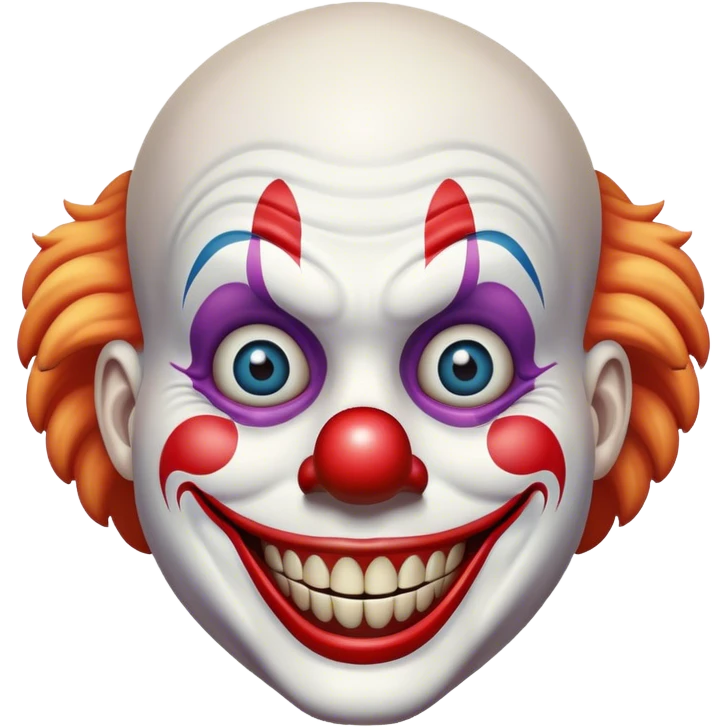 Creepy smiling clown emoji