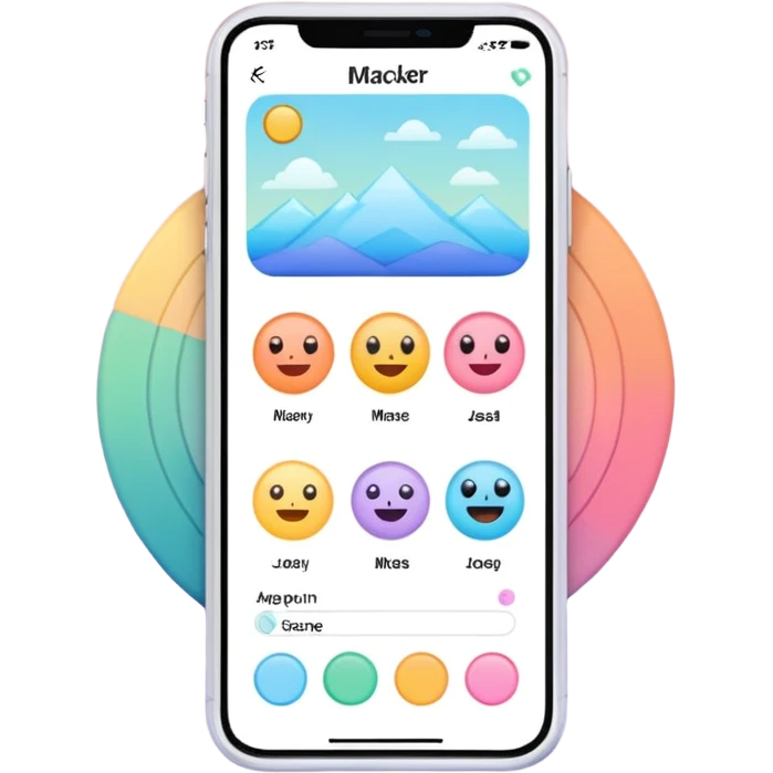 Mood tracker app emoji