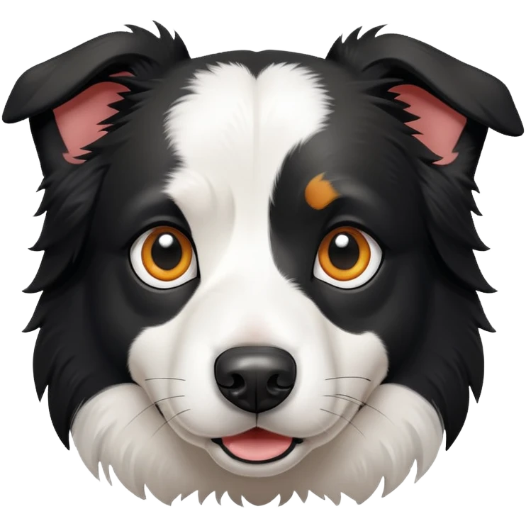 border collie dog face emoji