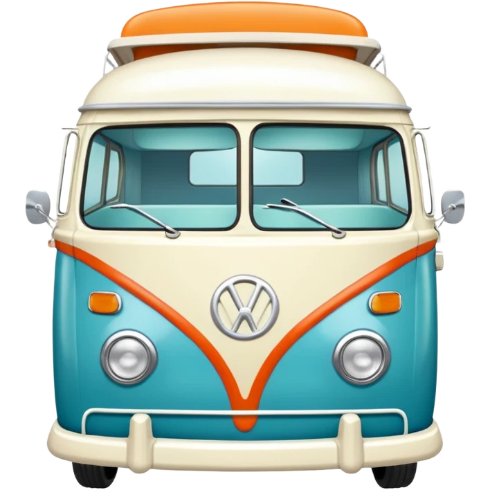 Retro camper van top view emoji