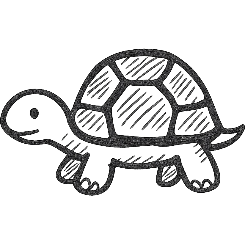 turtle icon, simple, clean lines, minimalistic, suitable for app or website icon emoji
