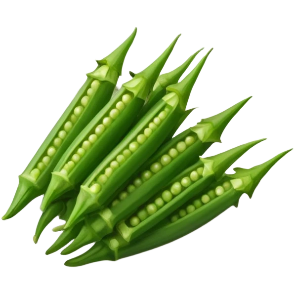 Plate of okra  emoji