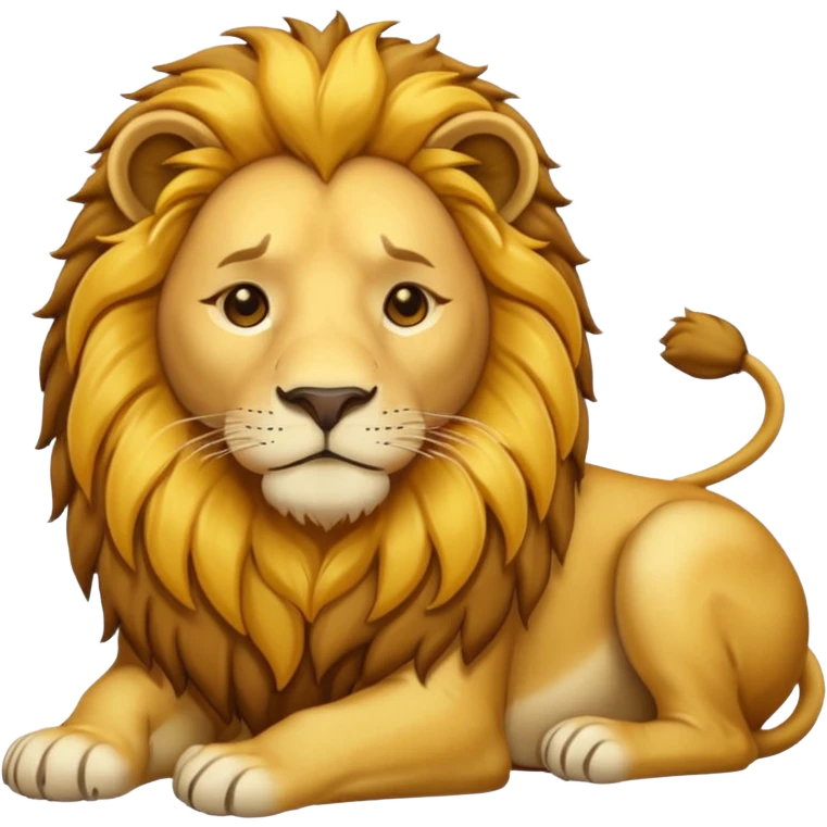 calm lion emoji