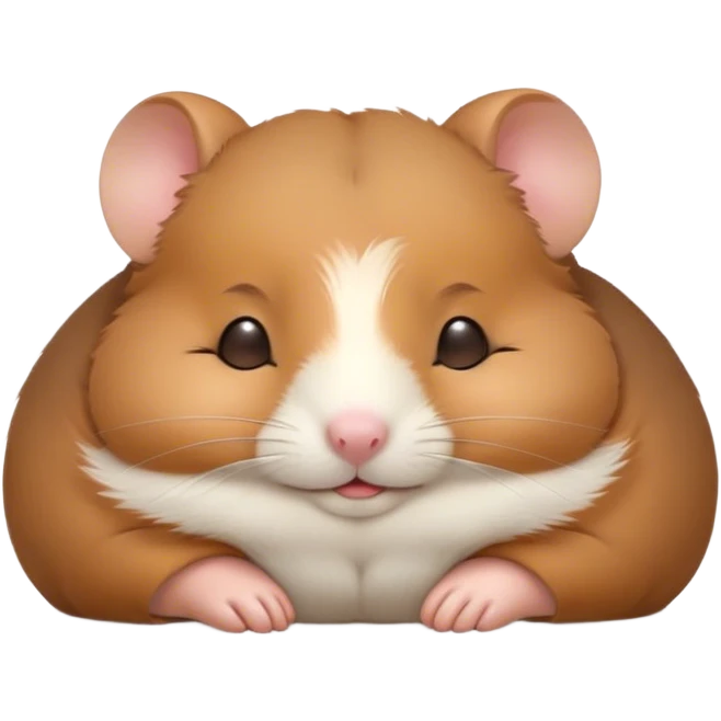 Meme-Worthy Cute Sleeping Brown Hamster Portrait Emoji, Head resting peacefully with a contented smile, showcasing a delightfully compact build and a luxuriously soft rich brown coat, eyes shut in a serene nap, Simplified yet hilariously adorable features, highly detailed, glowing with a soft, drowsy light, high shine, relaxed and utterly lovable, stylized with an air of playful laziness, bright and heartwarming, soft glowing outline, capturing the essence of a comically sleepy hamster, so meme-worthy it feels like it could instantly become the next viral sensation of adorable slumber! emoji