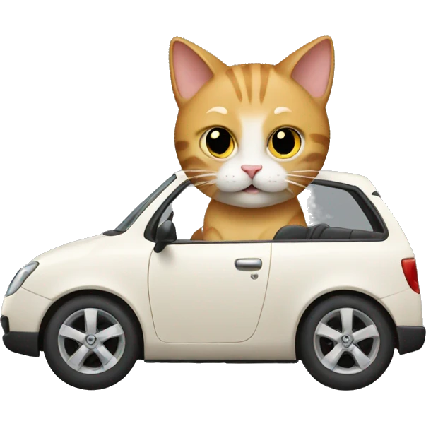 Cat in a car  emoji