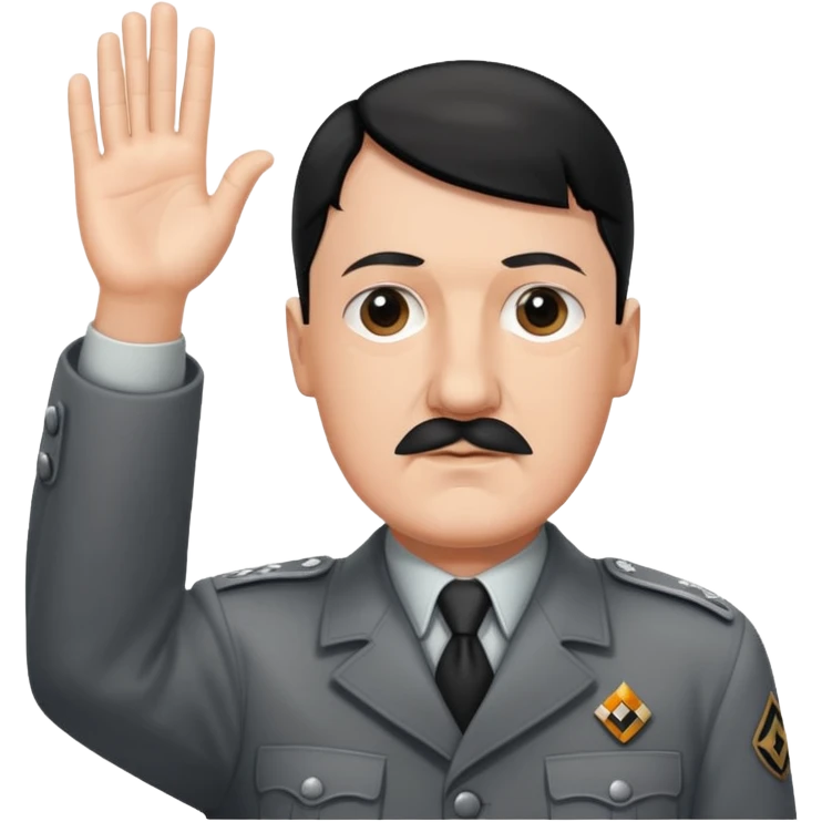 Hitler with arm raised emoji