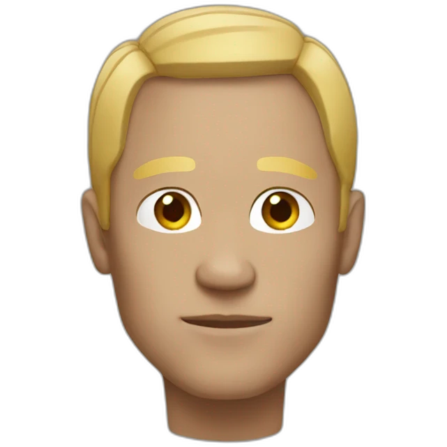 the head of a white person who looks like The Rock emoji