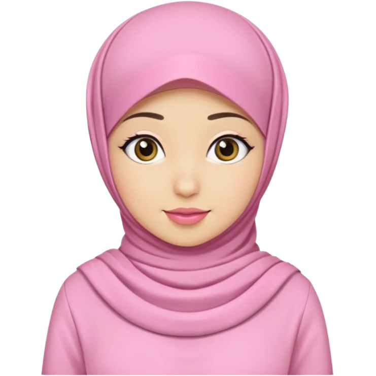 wanita hijab pink baju putih lagi cuci muka emoji