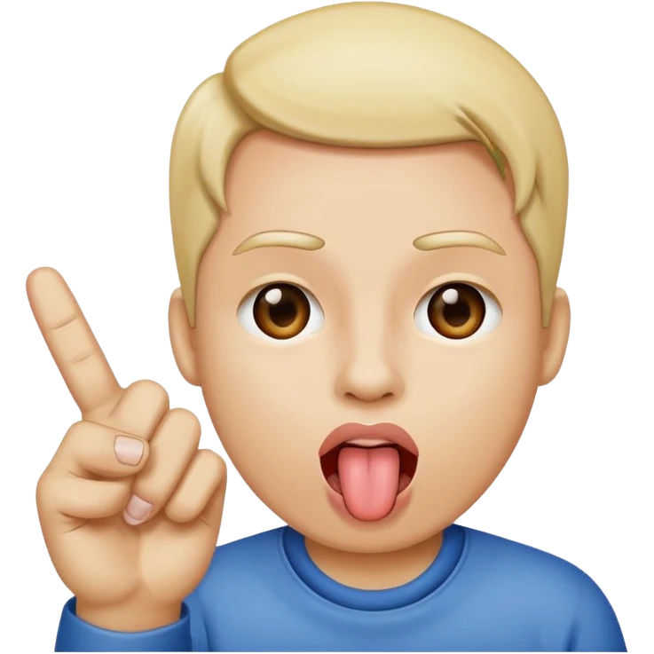 tongue sticking out with middle finger emoji