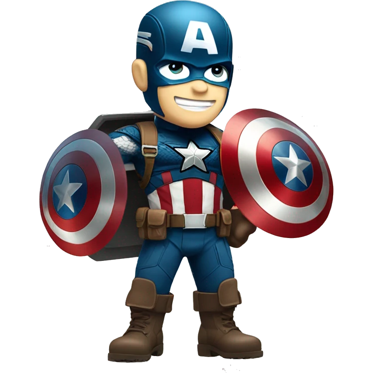 Captain america standing with thumbs up emoji