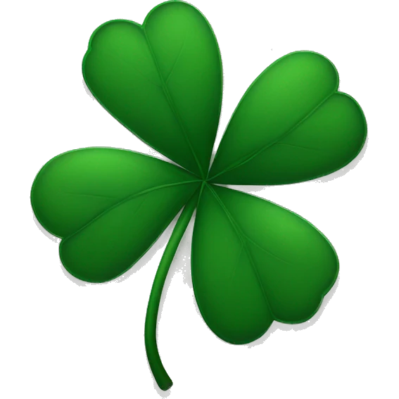 black 5 leaf clover emoji