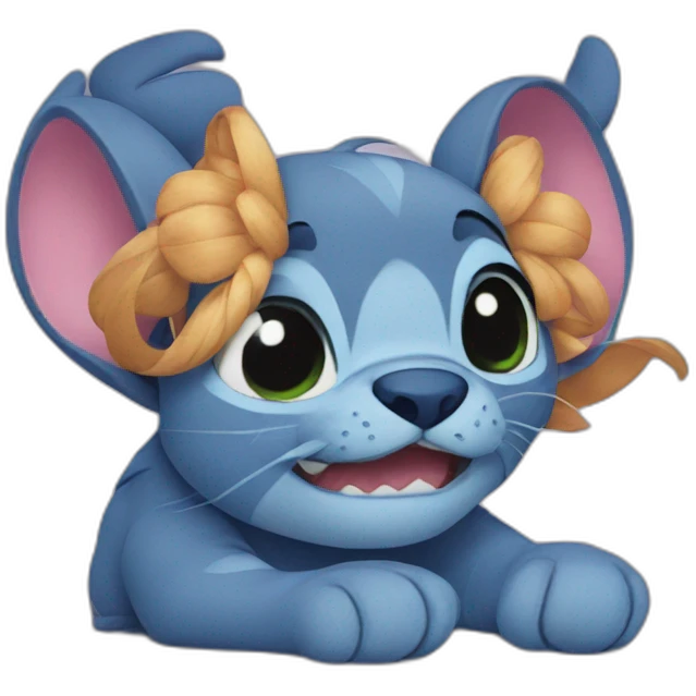 Stitch met kat emoji