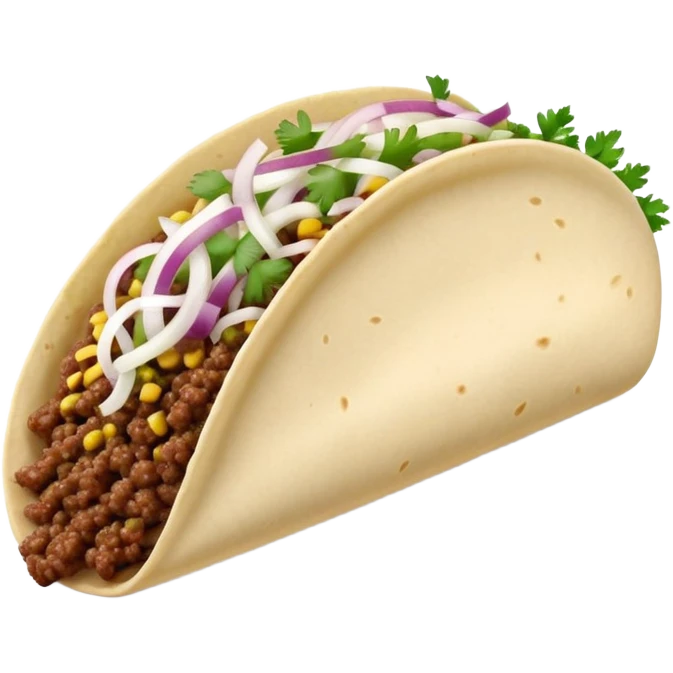 Mexican street taco with soft muted colors emoji