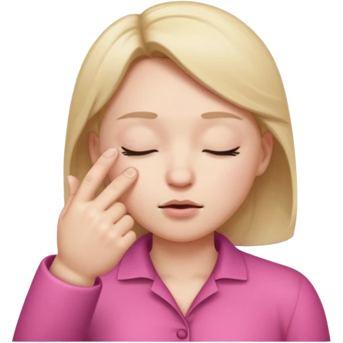 fist with pinky sticking out covering nose on face emoji