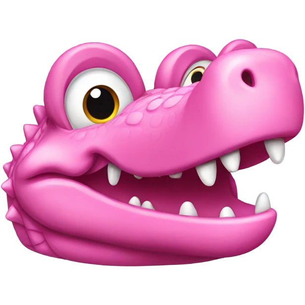 cute pink crocodile emoji