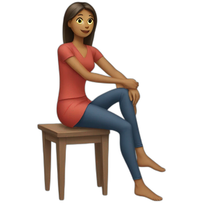 woman-arm-on-her-leg emoji