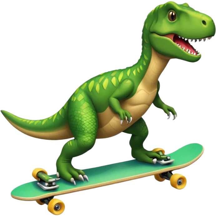Trex on skateboard emoji